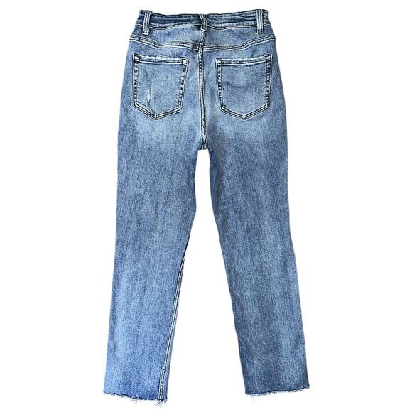 Vervet High-Rise Straight Leg Raw Hem Jeans Women's 28X27 - Picture 5 of 7